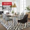 Rustic Mid-Century Modern 6-Seating Dining Tables In White And Natural Wood (Photo 23 of 25)