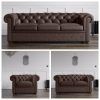 Faux Leather Sofas In Chocolate Brown (Photo 1 of 15)