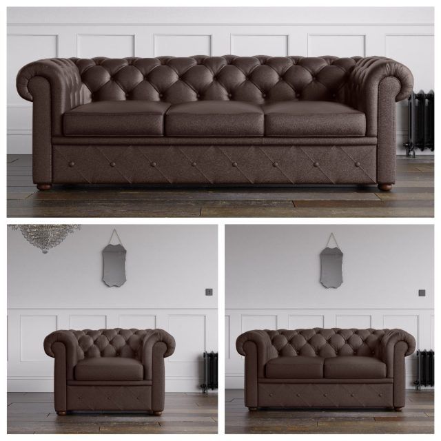 15 Photos Faux Leather Sofas in Chocolate Brown