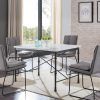 Faux Marble Finish Metal Contemporary Dining Tables (Photo 12 of 25)