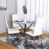 4 Seater Round Wooden Dining Tables With Chrome Legs (Photo 16 of 25)