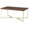 Walnut And Gold Rectangular Console Tables (Photo 9 of 15)