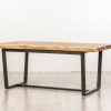 Acacia Top Dining Tables With Metal Legs (Photo 16 of 25)