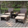 Balcony Furniture Set With Beige Cushions (Photo 3 of 15)