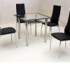 Black Glass Dining Tables And 4 Chairs (Photo 3 of 25)