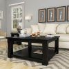 Wood Coffee Tables With 2-Tier Storage (Photo 10 of 15)