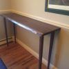 Walnut Wood And Gold Metal Console Tables (Photo 12 of 15)