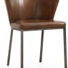Dark Brown Leather Dining Chairs (Photo 1 of 25)