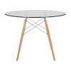 Eames Style Dining Tables With Chromed Leg And Tempered Glass Top (Photo 24 of 25)