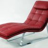Red Leather Chaises (Photo 6 of 15)