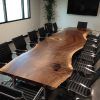 Walnut Finish Live Edge Wood Contemporary Dining Tables (Photo 20 of 25)