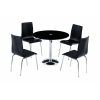 Round Black Glass Dining Tables And Chairs (Photo 14 of 25)