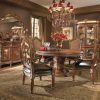 Valencia 5 Piece Round Dining Sets With Uph Seat Side Chairs (Photo 14 of 25)