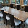 Walnut Finish Live Edge Wood Contemporary Dining Tables (Photo 8 of 25)