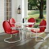 Bate Red Retro 3 Piece Dining Sets (Photo 5 of 25)