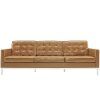 Florence Knoll Leather Sofas (Photo 3 of 15)