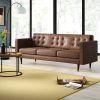 Florence Mid Century Modern Right Sectional Sofas Cognac Tan (Photo 4 of 25)
