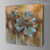 Teal Flower Canvas Wall Art (Photo 11 of 15)