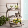 Weathered Gray Plant Stands (Photo 5 of 15)