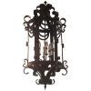 Forged Iron Lantern Chandeliers (Photo 5 of 15)
