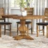 Rustic Brown Lorraine Pedestal Extending Dining Tables (Photo 25 of 25)