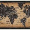 Framed World Map Wall Art (Photo 1 of 15)