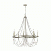 French Washed Oak And Distressed White Wood Six-Light Chandeliers (Photo 12 of 15)