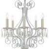 French White 27-Inch Six-Light Chandeliers (Photo 12 of 15)