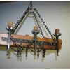 French Wooden Chandelier (Photo 9 of 15)