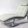 White Leather Chaise Lounges (Photo 5 of 15)