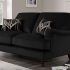 2 Seater Black Velvet Sofa Beds