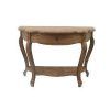 Honey Oak And Marble Console Tables (Photo 2 of 15)