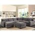 25 Best Riley Retro Mid-century Modern Fabric Upholstered Left Facing Chaise Sectional Sofas