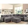 Riley Retro Mid-Century Modern Fabric Upholstered Left Facing Chaise Sectional Sofas (Photo 1 of 25)