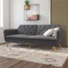Celine Sectional Futon Sofas With Storage Camel Faux Leather (Photo 6 of 25)