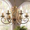 County French Iron Lantern Chandeliers (Photo 9 of 15)