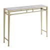 Geometric Glass Top Gold Console Tables (Photo 4 of 15)