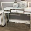 Geometric White Console Tables (Photo 2 of 15)