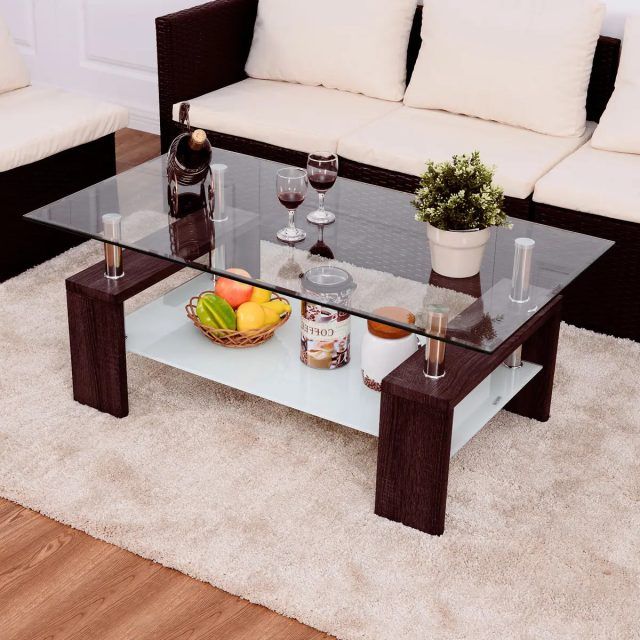 15 Best Collection of Wood Tempered Glass Top Coffee Tables