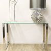 Glass And Stainless Steel Console Tables (Photo 4 of 15)