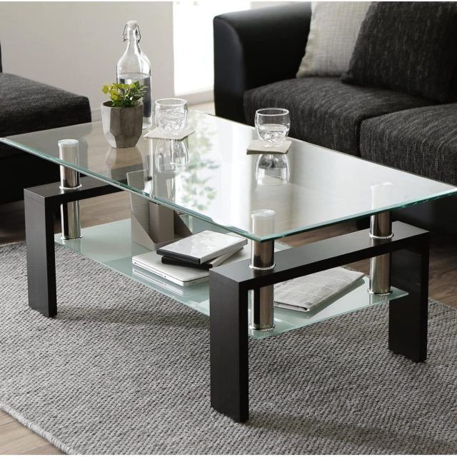 15 Collection of Glass Coffee Tables with Lower Shelves