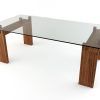 Glass Dining Tables With Wooden Legs (Photo 21 of 25)