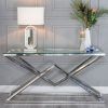 Glass And Stainless Steel Console Tables (Photo 7 of 15)