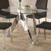 4 Seater Round Wooden Dining Tables With Chrome Legs (Photo 3 of 25)