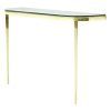 Brass Smoked Glass Console Tables (Photo 10 of 15)