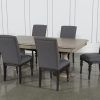 Jaxon Grey 5 Piece Extension Counter Sets With Fabric Stools (Photo 23 of 25)