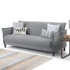 Gneiss Modern Linen Sectional Sofas Slate Gray (Photo 2 of 25)