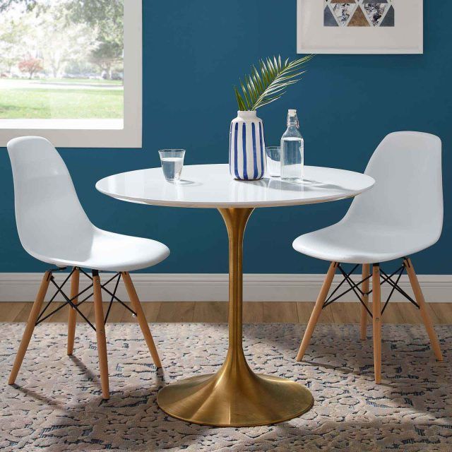 15 Photos Gold Dining Tables