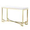 Gold And Mirror Modern Cube Console Tables (Photo 4 of 15)