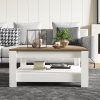 Wood Coffee Tables With 2-Tier Storage (Photo 11 of 15)
